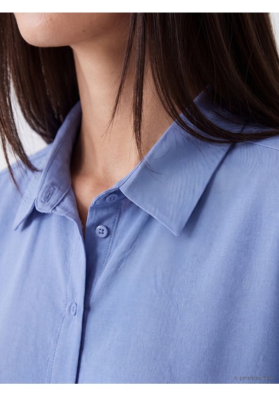 Lcw Everyday Mor Oversize Modal Karışımlı Kadın Gömlek Tunik