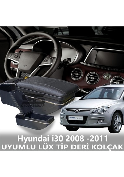 Hyundai İ30 2008 -2011 Uyumlu Premium Deri Kol Dayama Kolçak Lüx Tip