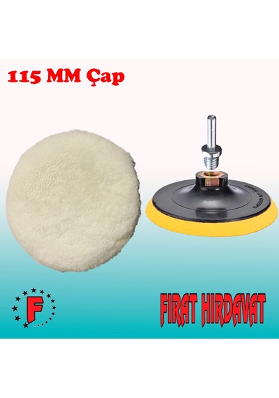 115 MM Cırt Taban Cırt Cila Keçesi Matkap Aparatı