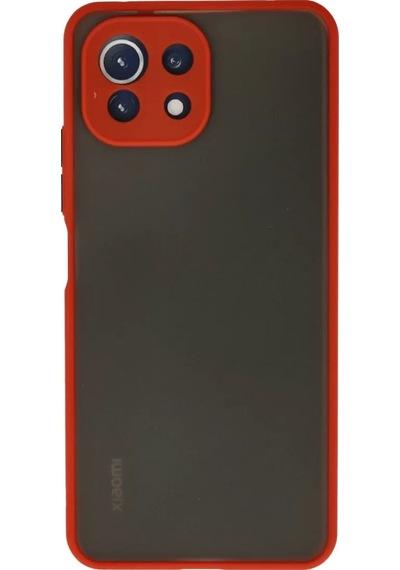 Newface Xiaomi Mi 11 Lite Kılıf Montreal Silikon Kapak - Kırmızı Resimdeki