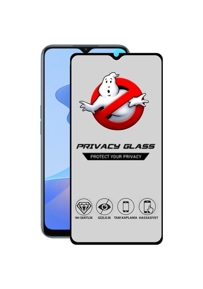 Oppo A16 ile Uyumlu Tam Kaplayan Gizli Hayalet Temperli Ekran Koruyucu Cam