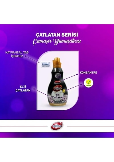 Vatan Elti Çatlatan Konsantre Çamaşır Yumuşatıcı 1440ml Tekli