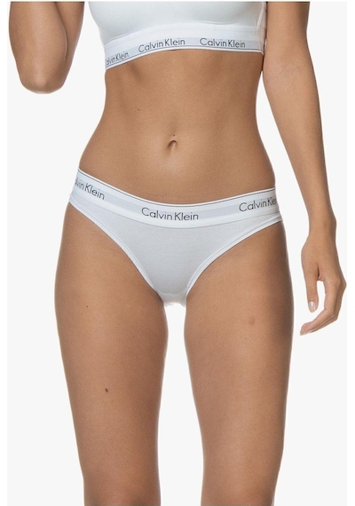 Calvin Klein Kadın Külot - Rahat Ve Şık Elastik Bantlı Tasarım-7521 Beyaz