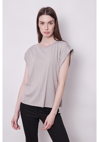 Jument Şık Likralı Span Kumaş Kolsuz Geniş Sıfır Yaka Düşük Omuzlu Basic Tshirt Bluz-gri Gri Jument Şık Likralı Span Kumaş Kolsuz Geniş Sıfır Yaka Düşük Omuzlu Basic Tshirt Bluz-gri Gri