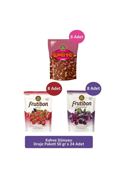 Kahve Dünyası Draje Paketi 50 Gr X 24 Adet