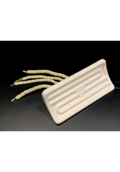 İnfrared Seramik Isıtıcı Rezistans Konkav 122x60mm 400w 230v Beyaz Renk Hsc Model 1 Adet