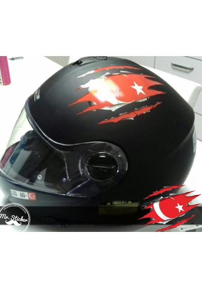 Bay Etiket Rfhlm66 Reflektif Yirtik Metal Desenli Ay Yildiz Etike