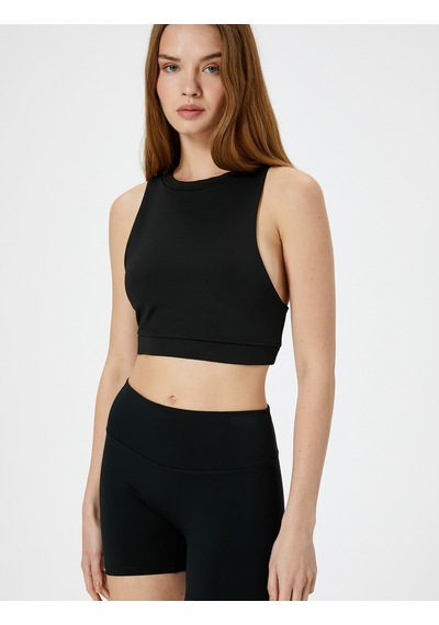 Koton Spor Kısa Tayt Standart Bel Slim Fit Siyah 4sak40252nk Siyah