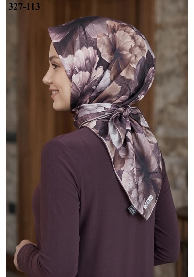 Moonscarfs Moonscarf Soft Pamuk Eşarp Kahverengi 327-113 Çok Renkli