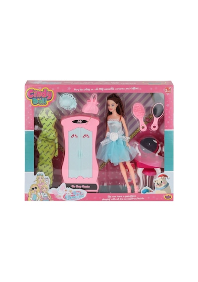 02453 Cindy Doll Dolaplı Makyaj Masalı Bebek -oydaş Oyuncak - Uvcu-888742 1 Adet