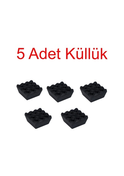 5 Adet Küllük, Izgara Küllük Siyah Melamin, Kül Tablası Plastik Sarı Kare