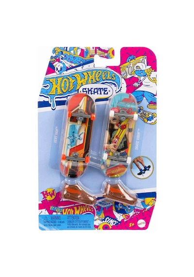 Hot Wheels Skate Retro Temalı İkili Parmak Kaykay Ve Ayakkabı Pak