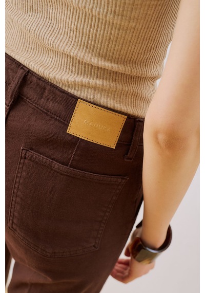 Manuka Orta Bel Flare Paça Jean Kahverengi Ss26pnt00014-122