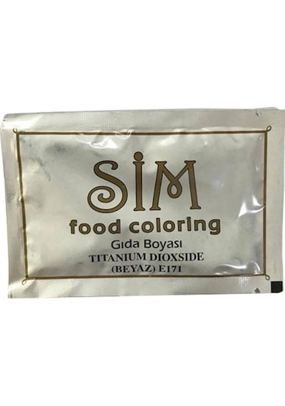 Sim Suda Çözülebilir Toz Gıda Boyası Beyaz 9 G