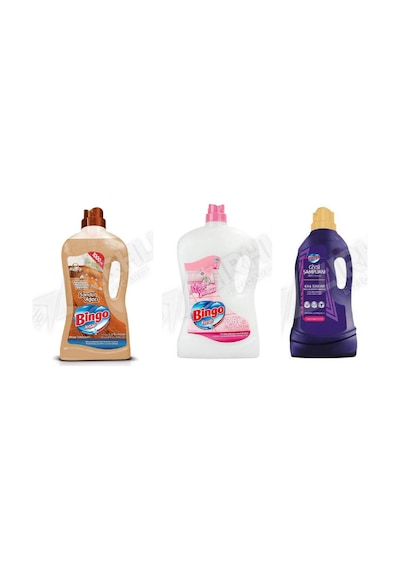 Bingo Ahşap Temizleyici 1lt + Yüzey Tem. Fresh 2.5 Lt + Giysi Şampuanı 3 L 3'lü Set Diğer