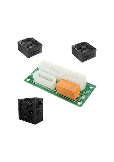Power Atx Dual Psu Fan Çoklayıcı Kablosu 24 Pin 4326P Adaptör
