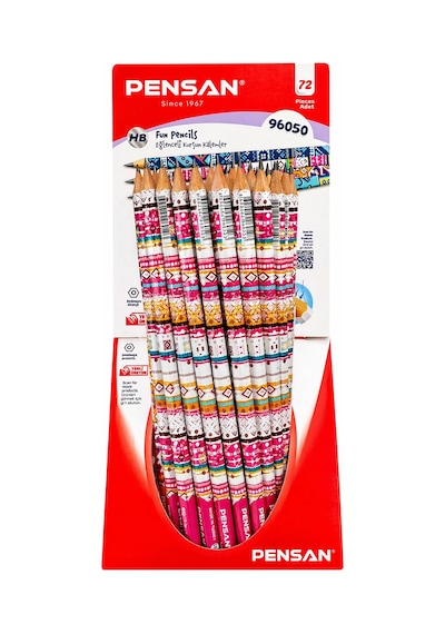 Pensan Kültürel Desenli Kurşun Kalem 96050 Çok Renkli