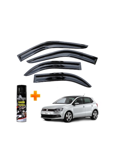 Vw Polo Mügen Cam Rüzgarlığı Hb 2010-2017 Arası 4 Lü Takım +500ml Lastik Parlatıcı