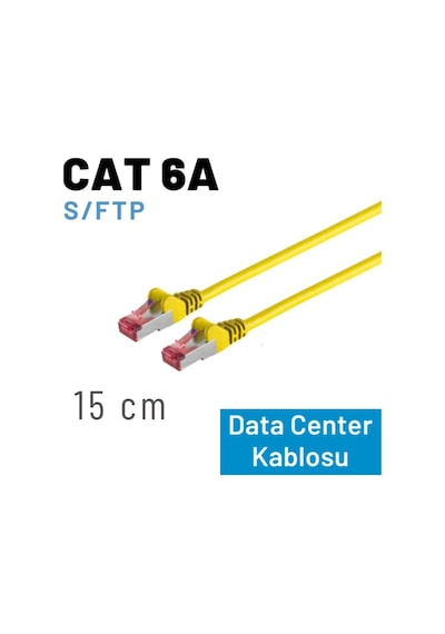 Irenıs 15 Cm Cat6a S/ftp Ethernet Data Center Patch Kablo, Sarı