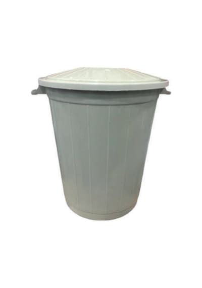 Çöp Kovası 50 Lt Çöp Kovası Kapaklı Büyük Boy Çöp Bidonu Dayanıklı Çöp Kovası - Gri