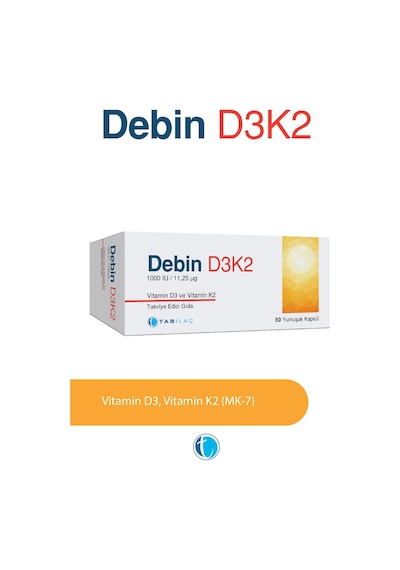 Debin D3K2 Takviye Edici Gıda 60 Kapsül