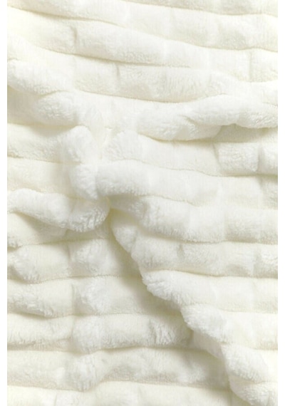 Merinos Modern Line 3 Parça Battaniye Seti - Kemik Ekru Renk Tek Ebat Bed