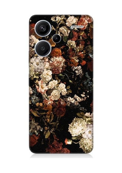 Xiaomi Redmi Note 13 Pro Plus Uyumlu Renkli Çiçekler Desenli Silikon Kılıf