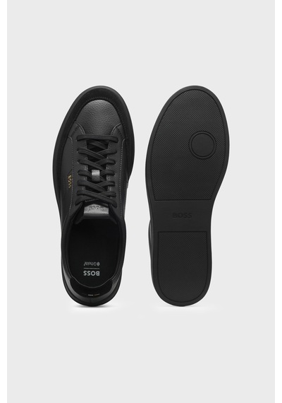 Boss Süet Detaylı Sneaker Ayakkabı Erkek Ayakkabı 50568536 005 Siyah
