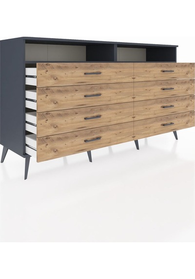 Hyperion Konsol 2 Raflı 8 Çekmeceli 176x44x99 Antrasit-antrasit/ Antrasit-antrasit/çam Hyperion Konsol 2 Raflı 8 Çekmeceli 176x44x99 Antrasit-antrasit/ Antrasit-antrasit/çam