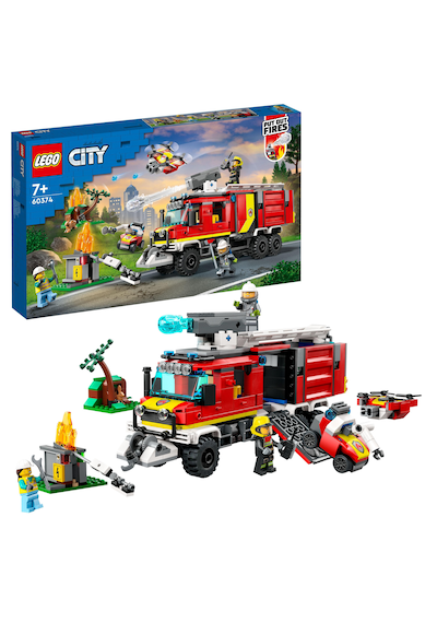 LEGO® City İtfaiye Komuta Kamyonu 60374 7+ Yaratıcı Oyuncak Yapım Seti (502 Parça)