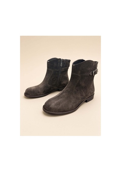 37brandshoes Taupe Süet Bilekte Bot Kahverengi Kahverengi
