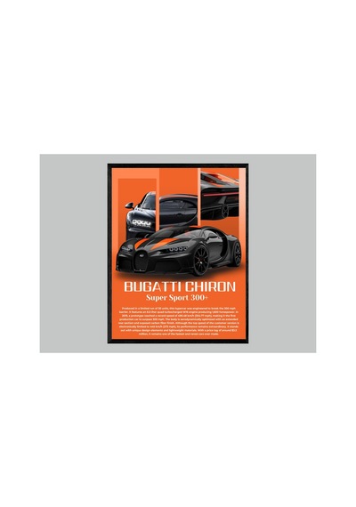 Bugatti Doğal Ahşap Çerçeveli Tek Parça Dekoratif Tablo Çok Renkli - 819053322 Çok Renkli