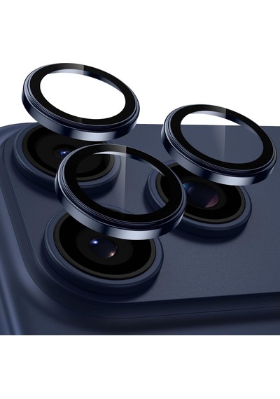 Apple iPhone Uyumlu 17 Pro / 17 Pro İle Uyumlu Kamera Lens Koruyucu Alüminyum Alaşım Çerçeveli Telefon Lensi Temperli Cam Koruma Lacivert Sku: Zeusb0hj3nzyqq -