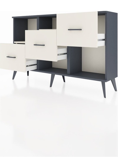 Arges Konsol 2 Raflı 3 Çekmeceli 132x30x83 Antrasit-aytaşı/aytaşı Aytaşı/aytaşı Arges Konsol 2 Raflı 3 Çekmeceli 132x30x83 Antrasit-aytaşı/aytaşı Aytaşı/aytaşı