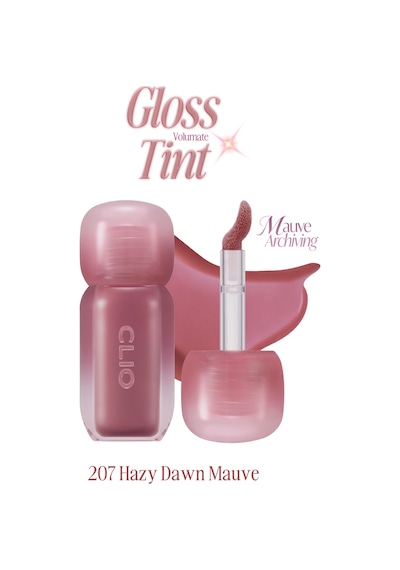 Pigmentli, Parlak Bitişli Dolgunlaştırıcı Lip Gloss Clıo Volumate Gloss 207 Hazy Dawn Mauve