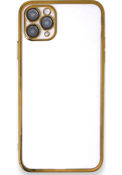 Apple Uyumlu iPhone 11 Pro Kılıf Kamera Lens Korumalı Parlak Silikon Kapak Ryc/razer Lens - Gold Gold