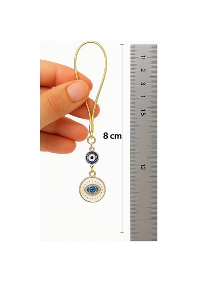 Simagift Nazar Boncuklu Altın Renk Araba Dikiz Aynası Süsü Dekoratif Ve Hediyelik Aksesuar 100CM-36W - 220V Standart