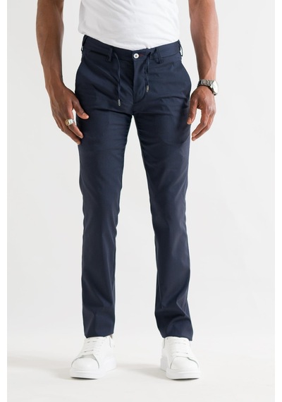 Ecer Slimfit Beli Lastikli İplikli İnce Yazlık Kumaş Jogger Pantolon 001