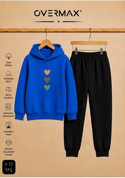 Overmax Çocuk Sevimli Kalpler Baskılı Kapüşonlu Sweatshirt & Eşofman Altı Takım 3-12 Yaş Saks Mavisi Üst- Siyah Alt - 918536770 Saks Mavisi Üst- Siyah Alt Overmax Çocuk Sevimli Kalpler Baskılı Kapüşonlu Sweatshirt & Eşofman Altı Takım 3-12 Yaş Saks Mavisi Üst- Siyah Alt - 918536770 Saks Mavisi Üst- Siyah Alt