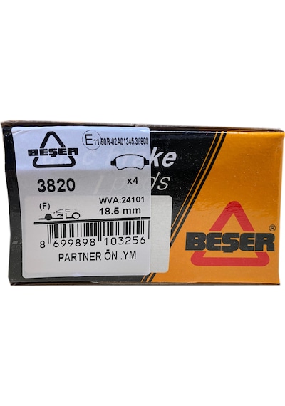 Beşer 3820 Ducato Arka Balata / Ön Fren Balatası Partner-Berlingo