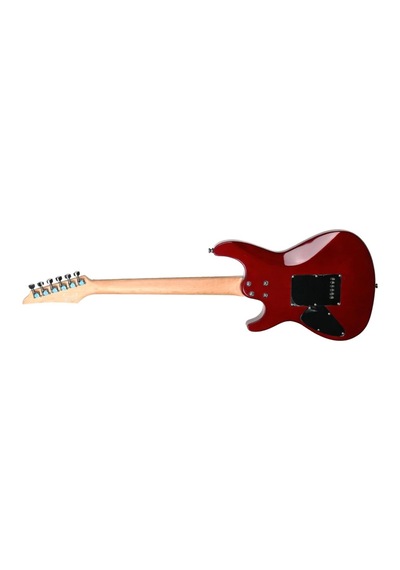 Guson Modern Superstrat Hsh Fr Tremolo Elektro Gitar Flame Top - Crimson