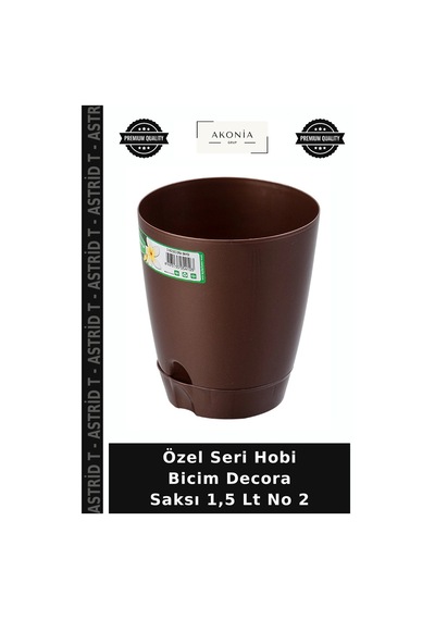 Özel Seri Hobi Bicim Decora Saksı 1,5 Lt No 2