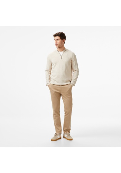 Nautica Erkek Krem Classic Fit Kazak Düz S57104t Krem