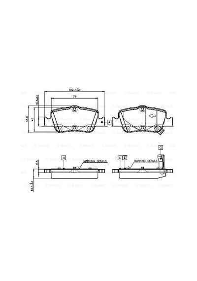 Toyota Auris Arka Fren Balatası 2013-2018 Bosch