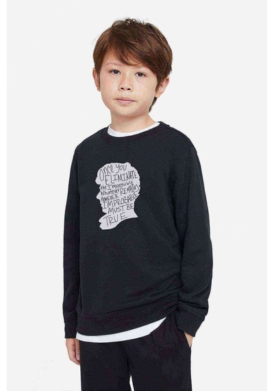 Tshirthane Sherlock Impossible Baskılı Unisex Çocuk Siyah Sweatshirt