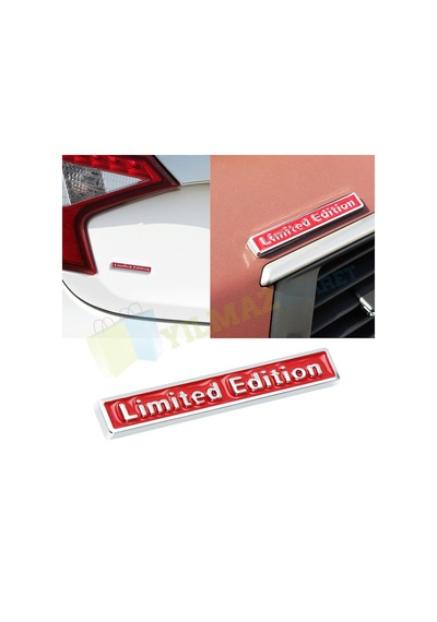 Limited Edition Torpido Bagaj Logo Amblem 3D Metal Paslanmaz Kırmızı