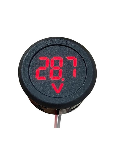 Voltmetre Dc 4-100v Led Dijital Ekran Dairesel Kırmızı