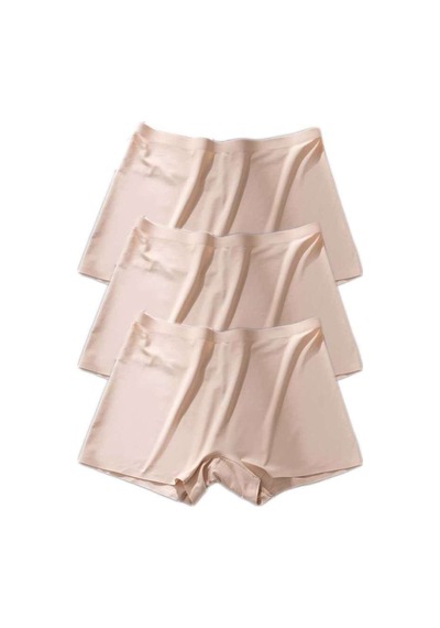 3 Adet Kadın Dikişsiz Görünmez İz Yapmaz Mini Şort Boxer Ten Beden: Xl Standart