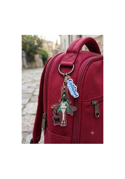 Owl Bag Genshin Impact Serisi Nefer Karakteri Desenli Acrylic Anahtarlık Çanta Süsü Mıx