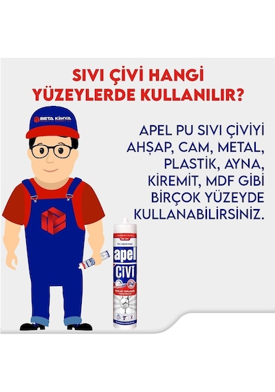 APEL HIZLI SIVI ÇİVİ MK300 390G AHŞAP, CAM, PLASTİK, AYNA YAPIŞTIRICI TUT319